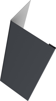 картинка Нащельник 25х35 для забора жалюзи Милан, Токио, Палермо (для калиток и ворот) Grand Line 0,5 Сатин RAL 7024 мокрый асфальт (1,68м) Центр Кровли