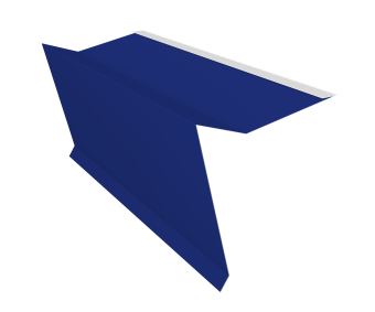 картинка Планка ветровая для мягкой кровли 60х30х90 Фартук фронтонный S5 0,45 PE с пленкой RAL 5002 ультрамариново-синий (3м) Центр Кровли