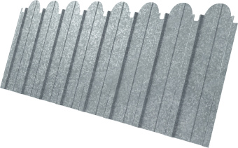 картинка Профнастил C10A фигурный Grand Line 0,45 Zn Центр Кровли