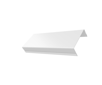 картинка Ламель обратная стартовая/финишная забора жалюзи Техас 53мм для калиток и ворот (с заполнением ламелями 125) Grand Line 0,45 ПЭ двухсторонний RAL 9003 сигнальный белый Центр Кровли