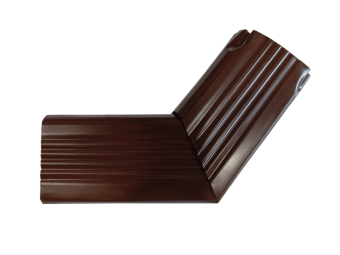 картинка Колено трубы гофрированное боковое правое Vortex в2 76х102мм RAL 8017 шоколад Центр Кровли