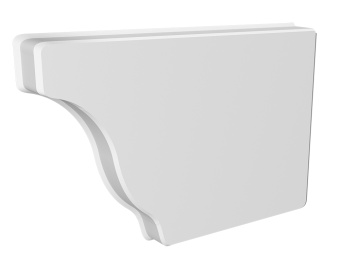 картинка Заглушка желоба правая Vortex в2 130мм RAL 9003 сигнальный белый Центр Кровли