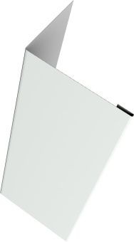 картинка Нащельник 25х35 для забора жалюзи Милан, Токио, Палермо (для калиток и ворот) Grand Line 0,5 Сатин RAL 9003 сигнальный белый (2,5м) Центр Кровли