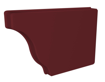 картинка Заглушка желоба правая Vortex в2 130мм RAL 3005 красное вино Центр Кровли