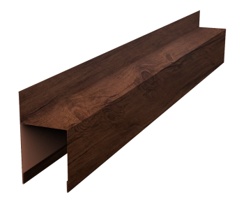 картинка Планка опорная составная внешняя для забора жалюзи Palermo 0,45 Print Premium Cherry Wood Fresh TwinColor (2м) Центр Кровли
