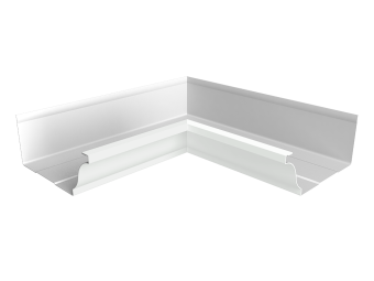 картинка Угол желоба со сварным швом внутренний Vortex Проект 210мм RAL 9003 сигнальный белый Центр Кровли