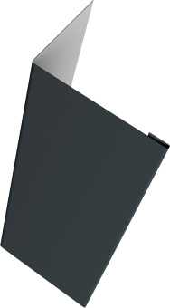 картинка Нащельник 25х35 для забора жалюзи Милан, Токио, Палермо (для калиток и ворот) Grand Line 0,5 Сатин RAL 7016 антрацитово-серый (1,68м) Центр Кровли