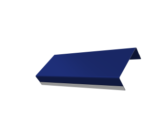 картинка Ламель обратная стартовая/финишная забора жалюзи Техас 53мм для калиток и ворот (с заполнением ламелями 125) Grand Line 0,45 ПЭ RAL 5002 ультрамариново-синий Центр Кровли