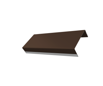 картинка Ламель обратная стартовая/финишная забора жалюзи Техас 53мм для калиток и ворот (с заполнением ламелями 125) Grand Line 0,5 Сатин матовый RAL 8017 шоколад Центр Кровли