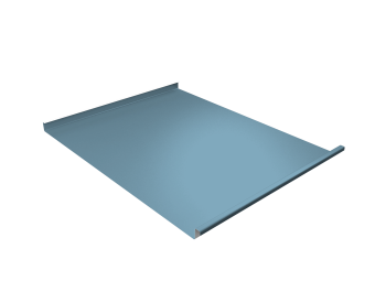 картинка Фальц двойной стоячий Grand Line 0,45 Drap TX с пленкой на замках RAL 5024 пастельно-синий Центр Кровли