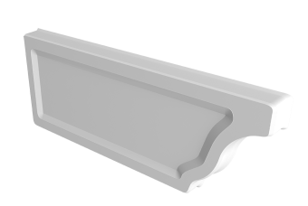 картинка Заглушка желоба левая Vortex Проект 210мм RAL 9003 сигнальный белый Центр Кровли