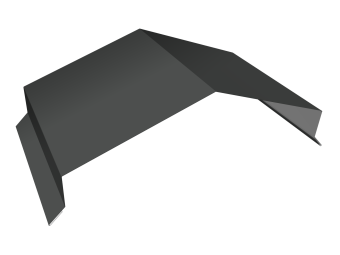 картинка Парапетная крышка угольная 250мм Grand Line 0,45 Drap ТХ RAL 7016 антрацитово-серый (2м) Центр Кровли