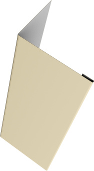 картинка Нащельник 25х35 для забора жалюзи Милан, Токио, Палермо (для калиток и ворот) Grand Line 0,5 Сатин RAL 1015 светлая слоновая кость (1,68м) Центр Кровли