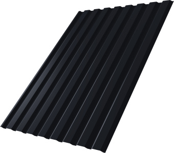 картинка Профнастил С20A Grand Line 0,5 PurPro матовый RAL 7024 мокрый асфальт Центр Кровли