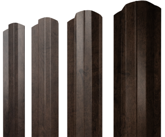 картинка Штакетник М-образный B фигурный 0,45 Print Elite Antique Wood TwinColor Центр Кровли