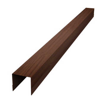 картинка Планка вертикальная обратная для забора жалюзи Palermo 0,45 Print Elite Choco Wood TwinColor (3м) Центр Кровли