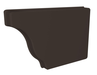 фото Заглушка желоба правая Vortex в2 матовый 130мм RR 32 темно-коричневый Центр Кровли картинка Заглушка желоба правая Vortex в2 матовый 130мм RR 32 темно-коричневый Центр Кровли