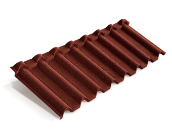 картинка Лист композитной черепицы Metrotile Gallo красный Центр Кровли