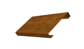 картинка Ламель лицевая 125 забора жалюзи Техас Grand Line 0,45 Принт Элит двухсторонний Золотой дуб Центр Кровли