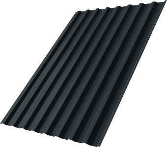 картинка Профнастил С20B Grand Line 0,5 Velur RAL 7016 антрацитово-серый Центр Кровли