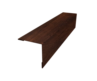 картинка Планка завершающая 50х50 жалюзи Milan 0,45 Print Premium Cherry Wood Dark FTC (2м) Центр Кровли