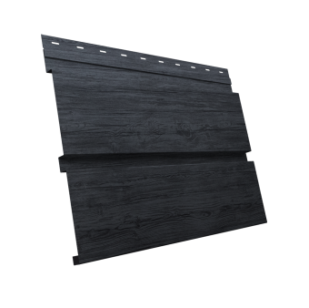 картинка Софит металлический Квадро Брус без перфорации 0,45 Print Premium с пленкой Grey Wood TwinColor Центр Кровли