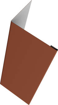 картинка Нащельник 25х35 для забора жалюзи Милан, Токио, Палермо (для калиток и ворот) Grand Line 0,5 Сатин матовый RAL 8004 терракота (2,5м) Центр Кровли