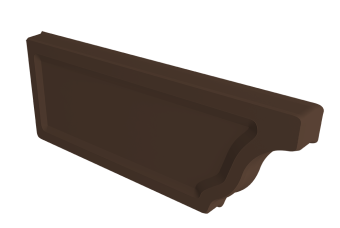 картинка Заглушка желоба левая Vortex Проект 210мм RAL 8017 шоколад Центр Кровли