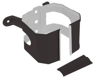 картинка Крепление трубы для гофры на дерево Vortex в2 матовый RR 32 темно-коричневый Центр Кровли