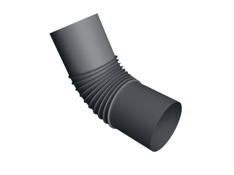 картинка Колено стока круглое &Oslash;90 Vortex Микс RAL 7024 мокрый асфальт Центр Кровли