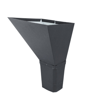 фото Воронка водосборная прямоугольная Vortex в1 127мм RAL 7024 Центр Кровли картинка Воронка водосборная прямоугольная Vortex в1 127мм RAL 7024 Центр Кровли