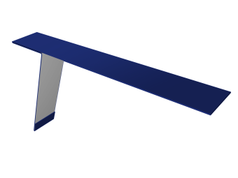 картинка Планка карнизная фальц Grand Line 130х80 0,45 PE с пленкой RAL 5002 ультрамариново-синий (2м) Центр Кровли