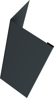 картинка Нащельник 25х35 для забора жалюзи Милан, Токио, Палермо (для калиток и ворот) Grand Line 0,5 Velur RAL 7016 антрацитово-серый (2,5м) Центр Кровли