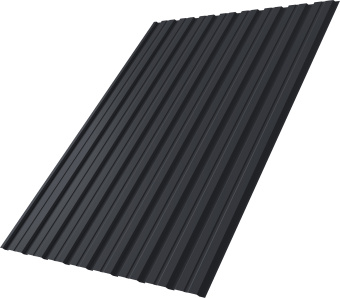 картинка Профнастил С10B Grand Line 0,5 PurPro матовый RAL 7024 мокрый асфальт Центр Кровли