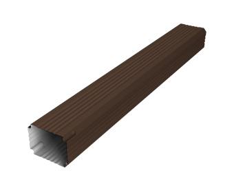 картинка Труба гофрированная Vortex в2 76х102х1000мм RAL 8017 шоколад Центр Кровли