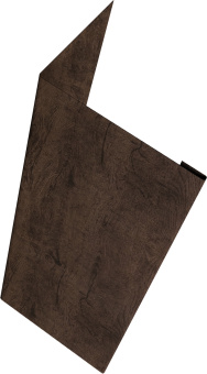 картинка Нащельник 25х35 для забора жалюзи Милан, Токио, Палермо (для калиток и ворот) Grand Line 0,45 Принт Элит двухсторонний Античный дуб (1,68м) Центр Кровли