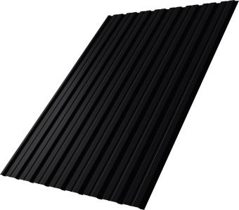 картинка Профнастил С10B Grand Line 0,5 Сатин матовый RAL 9005 черный Центр Кровли