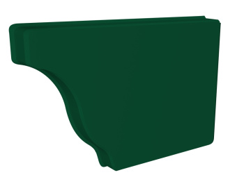 картинка Заглушка желоба правая Vortex в2 130мм RAL 6005 зеленый мох Центр Кровли