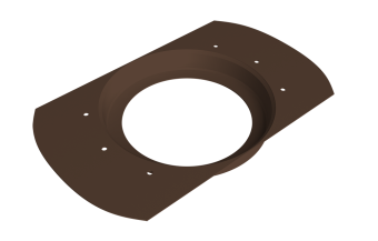 картинка Приемник воды круглый Vortex Проект 146мм RAL 8017 шоколад Центр Кровли