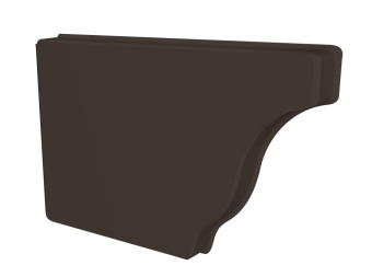 фото Заглушка желоба левая Vortex в2 матовый 130мм RR 32 темно-коричневый Центр Кровли картинка Заглушка желоба левая Vortex в2 матовый 130мм RR 32 темно-коричневый Центр Кровли