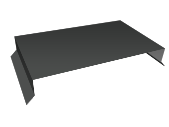 фото Парапетная крышка прямая 390мм Grand Line 0,5 Сатин с пленкой RAL 7016 антрацитово-серый (2,5м) Центр Кровли картинка Парапетная крышка прямая 390мм Grand Line 0,5 Сатин с пленкой RAL 7016 антрацитово-серый (2,5м) Центр Кровли