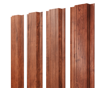 картинка Штакетник Прямоугольный с прямым резом 0,45 Print Premium Rowan Wood Intense FTC Центр Кровли