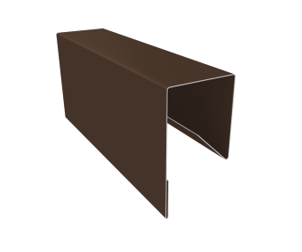 картинка Планка П-образная заборная 17 Grand Line 0,45 Drap TwinColor RAL 8017 шоколад (2м) Центр Кровли
