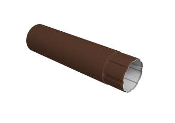 картинка Труба круглая &Oslash;90 Vortex Микс 1м RAL 8017 шоколад Центр Кровли