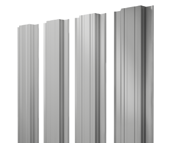 картинка Штакетник Прямоугольный с прямым резом Grand Line 0,5 Сатин RAL 9006 бело-алюминиевый Центр Кровли