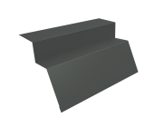 Планка карнизная для металлочерепицы квинта Uno 0,45 PE с пленкой RAL 7005 мышино-серый (3м) Центр Кровли