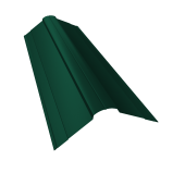 Планка конька фигурного 100x100 0,45 PE lite с пленкой RAL 6005 зеленый мох (3м) Центр Кровли
