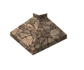 Угол отлива внешний 100 0,45 Print Elite с пленкой King Stone TwinColor Центр Кровли