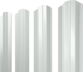 Штакетник М-образный B фигурный Grand Line 0,45 Drap TX RAL 9003 сигнальный белый Центр Кровли
