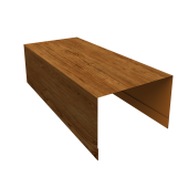 Крышка для забора из сайдинга ЭкоБрус 0,45 Print Elite Golden Wood TwinColor (2,5м) Центр Кровли